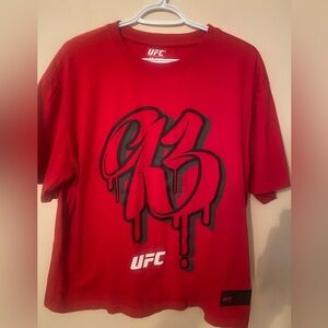 UFC Red T-Shirt with Logo Patch